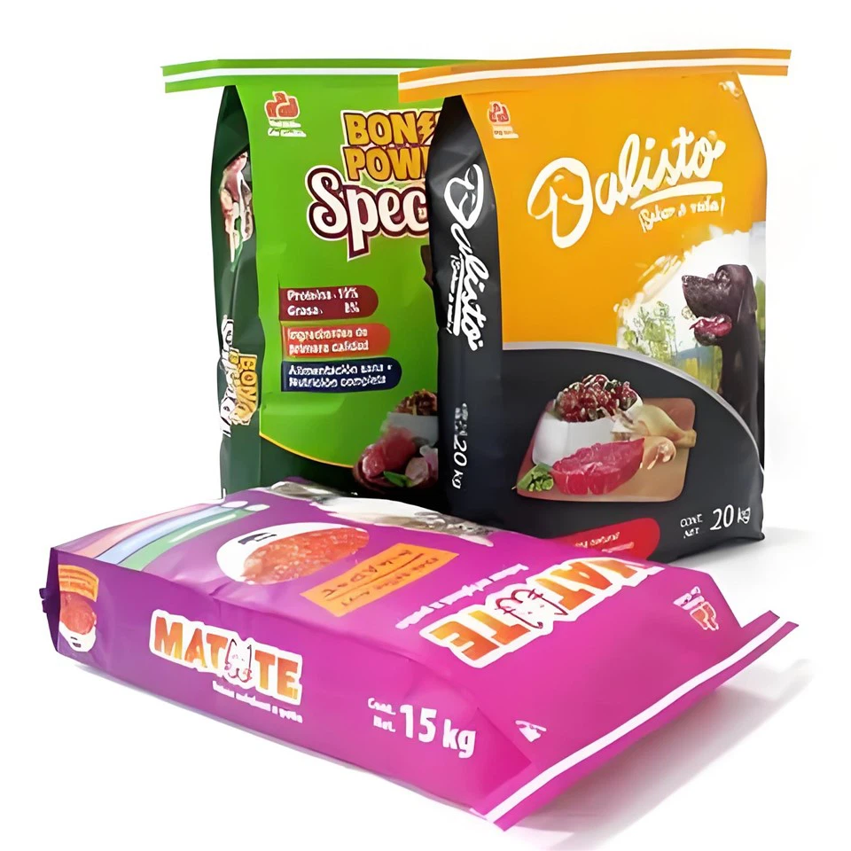 프리미엄 PP 짠 BOPP 라미네이트 애완 동물 사료 가방